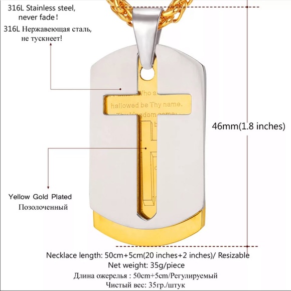 New 18K gold cross necklace - Picture 2 of 5